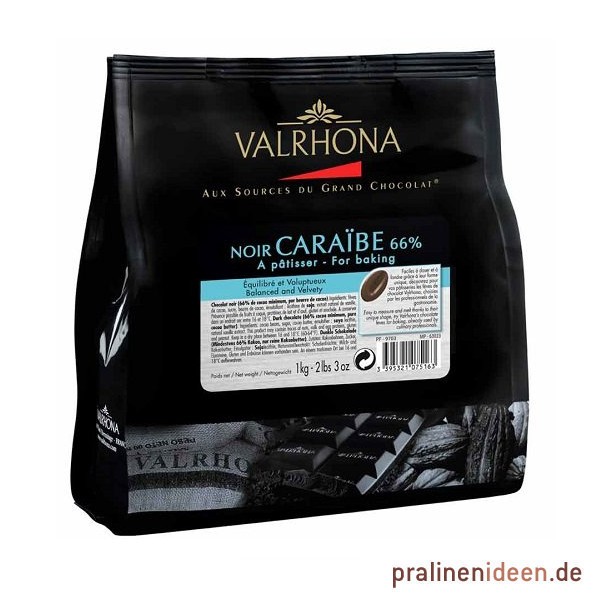 1kg Valrhona-Kuvertüre Caraibe 66%